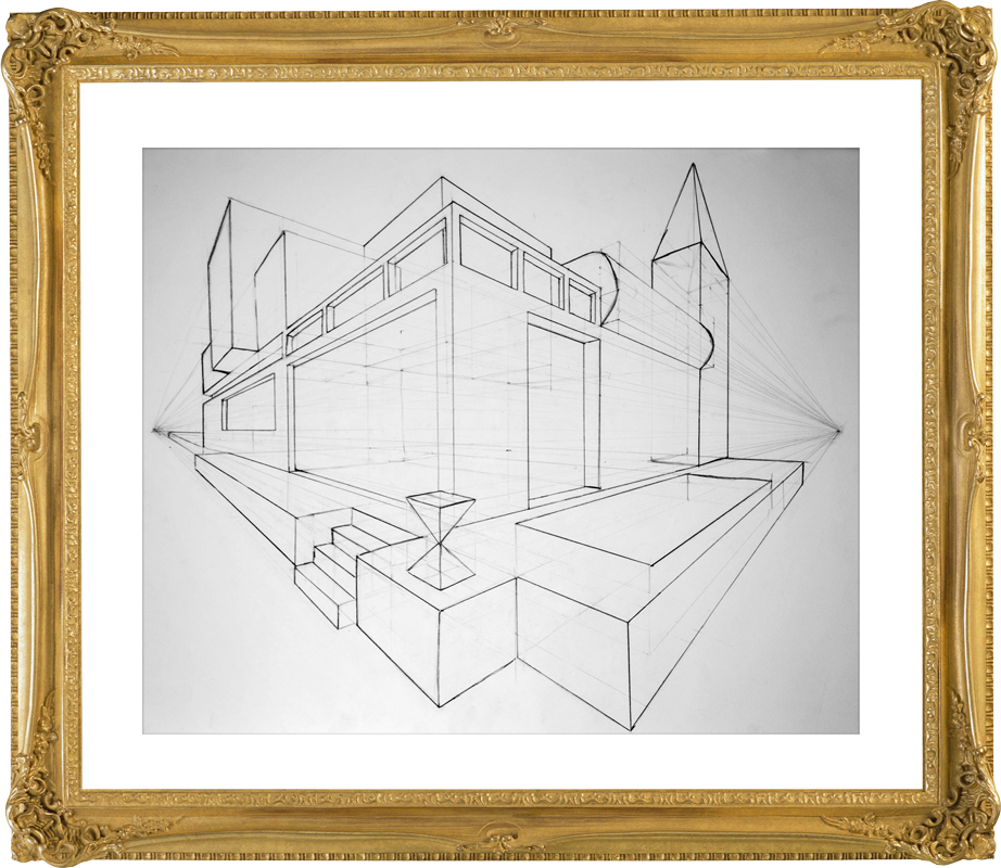 Exterior Design, Minimal Building Perspective Drawings