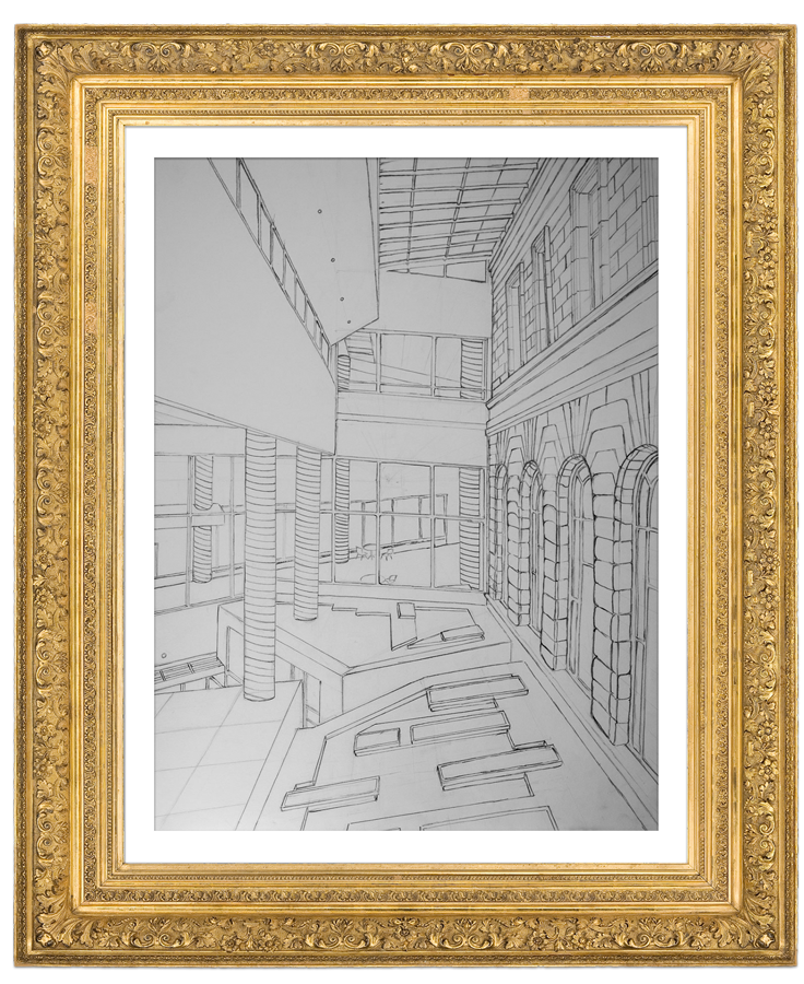 One Point, Interior Design Perspective Drawings