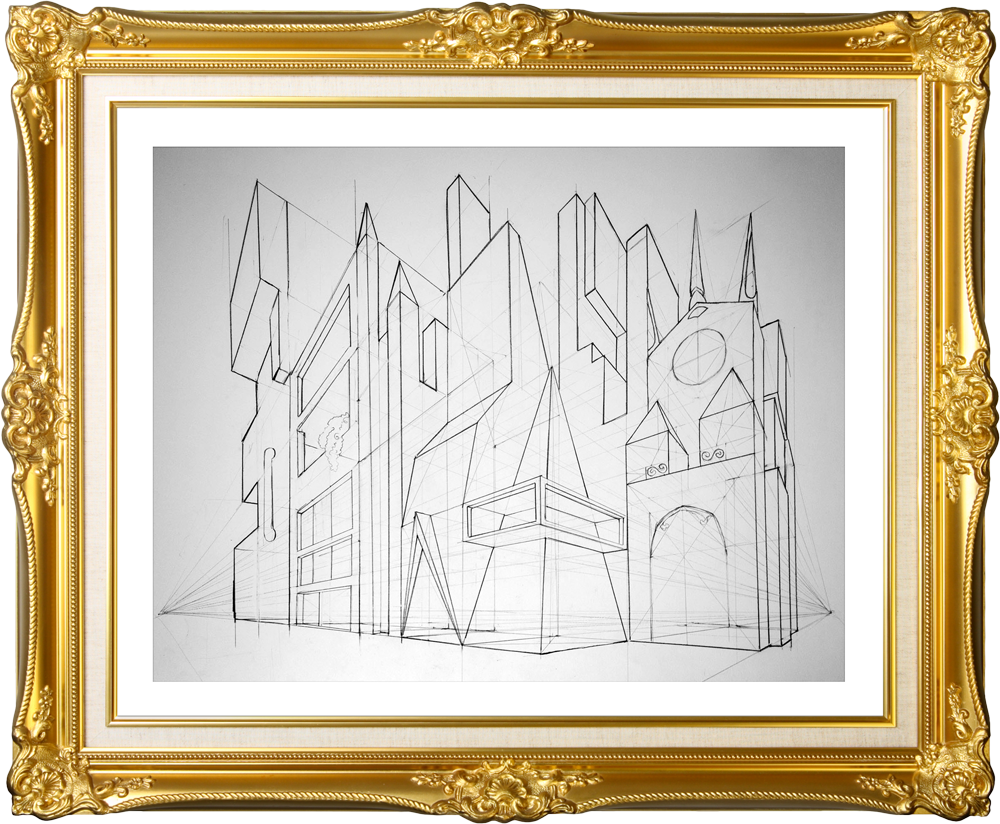 Art Nouveau Buildings Perspective Drawings