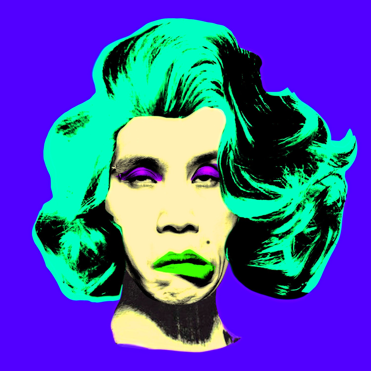 Electric Indigo Bright Turquoise 2018 Self-portrait Series