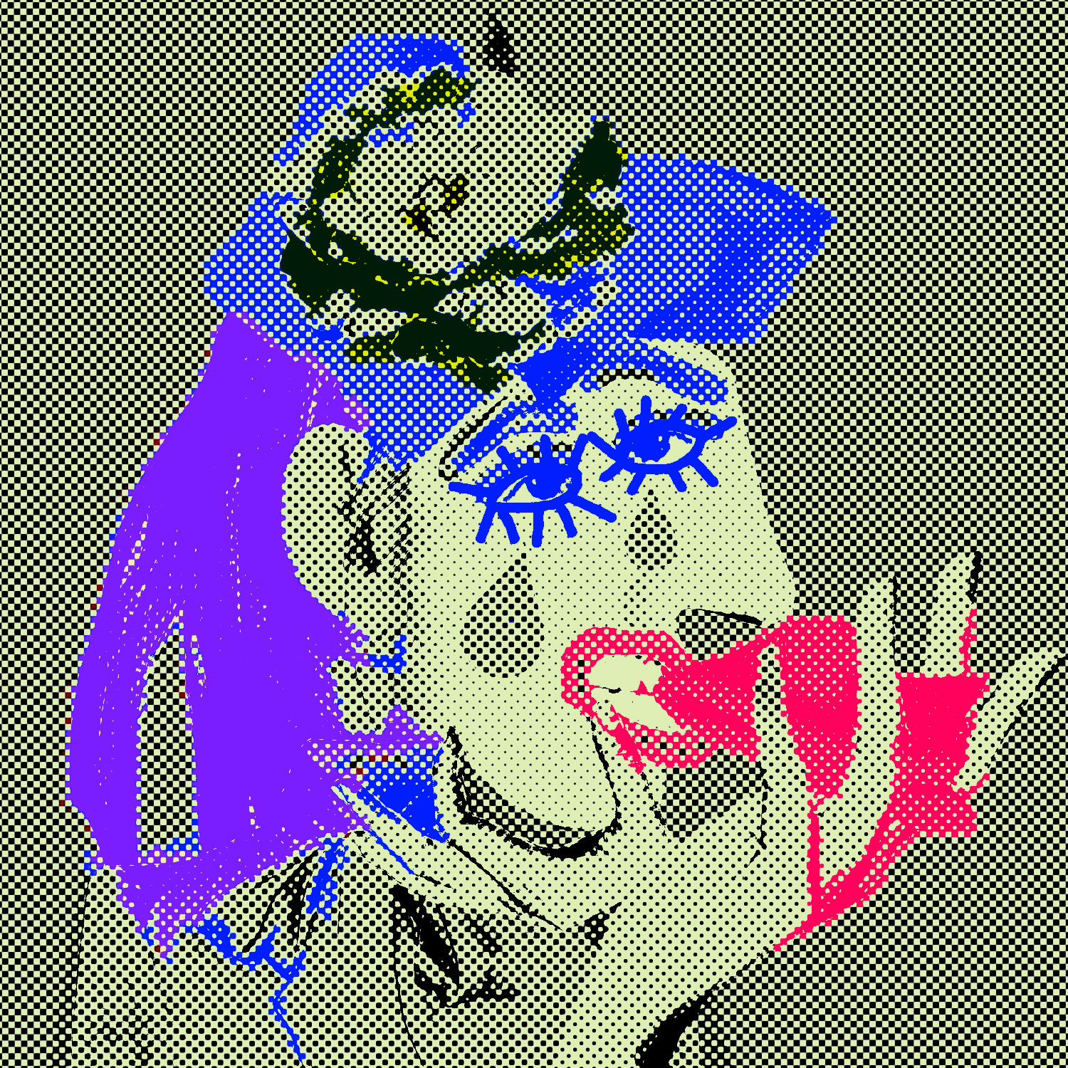 Electric Purple Heart Weeping Rhino Gray